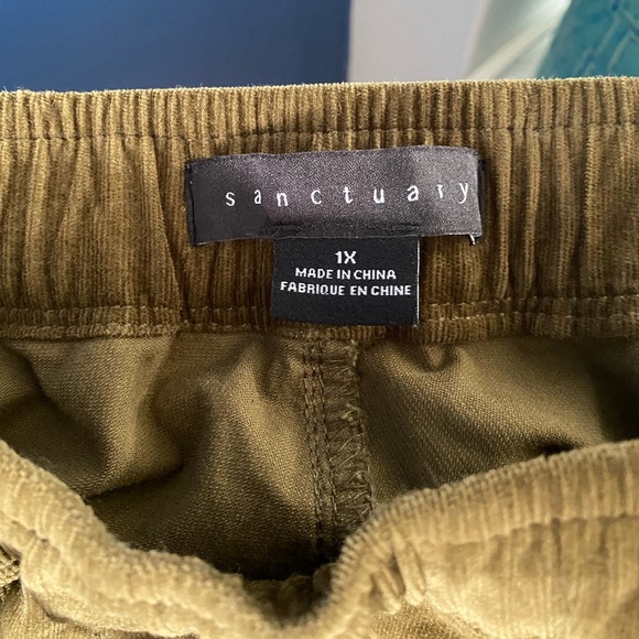 Green corduroy cargo pants - Picture 2 of 5